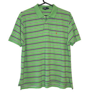 Polo Ralph Lauren Polo Shirt Mens 4XL Striped Green Pique Pony Logo Y2K *Read